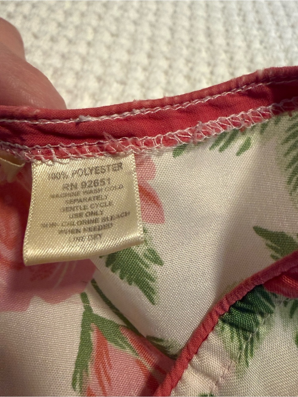 Vintage Check Me First Floral House Dress Size M Pink Rose Granny Chic Pristine - Picture 6 of 7